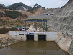 Progres Capai 98%, Bendungan Ameroro Mulai Pengisian Awal