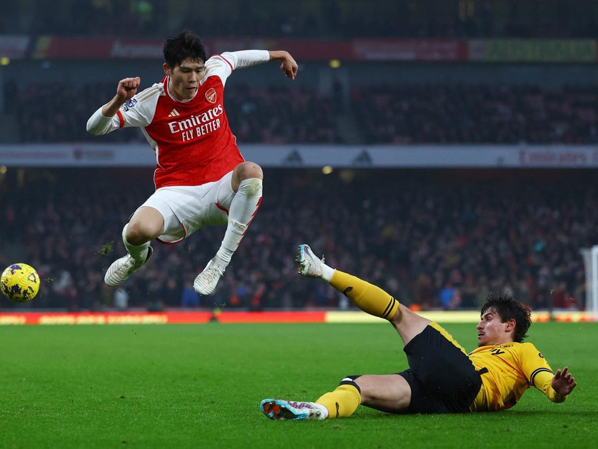 Takehiro Tomiyasu diputus kontrak oleh Arsenal. (Foto: REUTERS/HANNAH MCKAY)