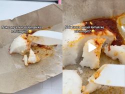 Zonk! Beli Nasi Lemak Kemasan, Wanita Kaget Isinya Kayak Lontong