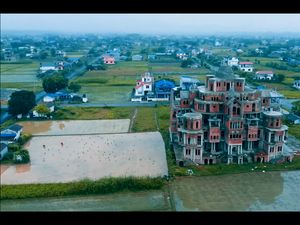 Viral Rumah Bak Istana Megah di Tengah Sawah, Dibangun dari Tumpukan Bata