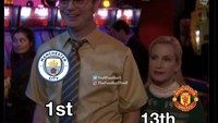 Begini perbedaan jarak Man City dan MU dalam perjalanan musim sejauh ini. Foto: dok. Internet/X (Twitter)