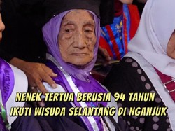 Viral Usia Bukan Penghalang, Nenek di Nganjuk Raih Gelar Sarjana di Usia 94