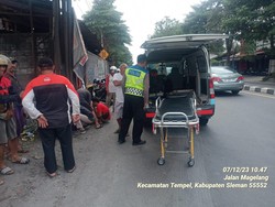 Tabrak Mobil Putar Arah di Margorejo Sleman, Pemotor Luka Parah
