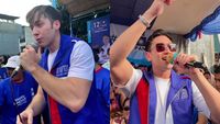 Jadi Caleg, Adu Gaya Stefan William Vs. Verrell Bramasta Saat Kampanye Blusukan