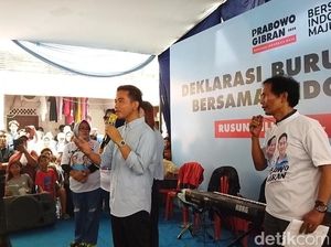 Gibran Hadiri Deklarasi Dukungan Buruh Pelabuhan di Cilincing