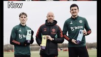 Di era Sir Alex Ferguson, MU pun menorehkan rekor sebagai klub Inggris pertama yang treble. Di era Erik ten Hag sejauh ini, baru ada treble penghargaan Premier League di November 2023. Foto: dok. Internet/X (Twitter)