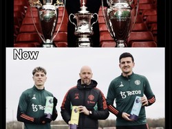 Di era Sir Alex Ferguson, MU pun menorehkan rekor sebagai klub Inggris pertama yang treble. Di era Erik ten Hag sejauh ini, baru ada treble penghargaan Premier League di November 2023. Foto: dok. Internet/X (Twitter)