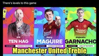 Tiga penghargaan MU di bulan November diibaratkan treble. Kalau Manchester City si tetangga berisik, treble sungguhan pada musim lalu. Foto: dok. Internet/X (Twitter)