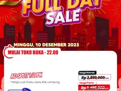 AC Split 1/2 PK di Transmart Full Day Sale Diskon Mulai Dari Rp 1 juta