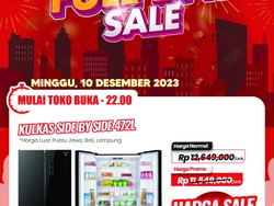 Buruan! Kulkas Dua Pintu di Transmart Full Day Sale Diskon 3,8 Juta