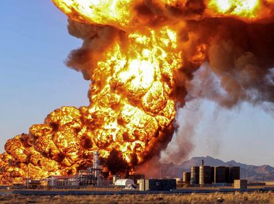 Potret Kebakaran Hebat di Kilang Minyak Iran, 1,5 Juta Liter BBM Lenyap