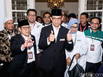 Gaya Anies-Cak Imin Berpeci Jelang Debat Perdana Pilpres 2024