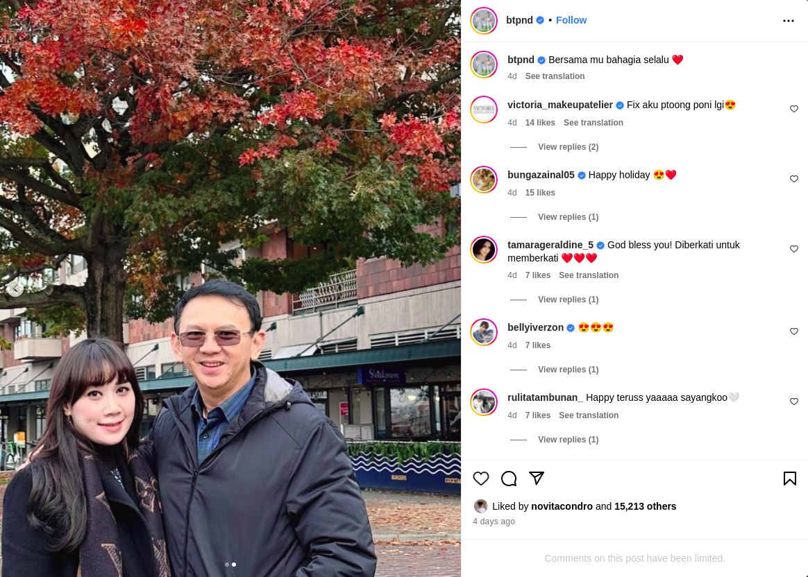 Unggahan Istri Ahok