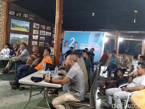 Tegang TKD Prabowo-Gibran Nobar Debat Capres Perdana di Labuan Bajo