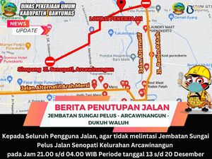 Jalan Senopati Purwokerto Ditutup Seminggu Imbas Perbaikan Jembatan Pelus