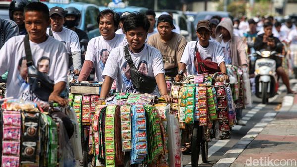 Ratusan Starling Konvoi Dukung Prabowo-Gibran