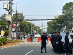 Jalan Imam Bonjol Jakpus Depan KPU Ditutup Jelang Debat Capres Perdana