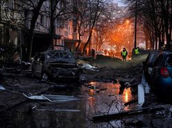 Serangan Rudal Rusia Menghujani Ibu Kota Ukraina, 51 Orang Luka-luka