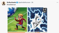 Alejandro Garnacho gagal bkin salto lagi dan akhirnya MU keok. (Foto: Twitter @ashrafathuman)