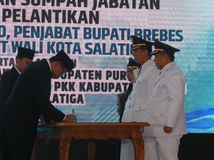 Pj Gubernur Jateng Lantik Pj Walkot Salatiga-Pj Bupati Brebes yang Baru