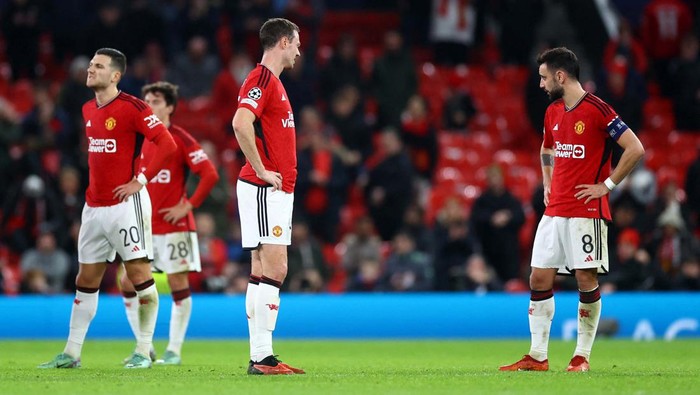 Manchester United tersingkir dari Liga Champions usai kalah 0-1 dari Bayern Munich. Para pemainnya pun sangat terpukul.