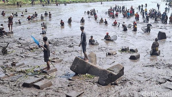 Melihat Asatan, Momen Berburu Ikan di Bendungan Sampean Baru Bondowoso