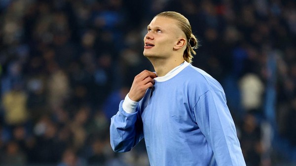 Soccer Football - Champions League - Group G - Manchester City v RB Leipzig - Etihad Stadium, Manchester, Britain - November 28, 2023 Manchester Citys Erling Braut Haaland before the match REUTERS/Carl Recine