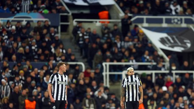 Soccer Football - Champions League - Group F - Newcastle United v AC Milan - St James' Park, Newcastle, Britain - December 13, 2023 Newcastle United's Bruno Guimaraes looks dejected after the match Action Images via Reuters/Lee Smith