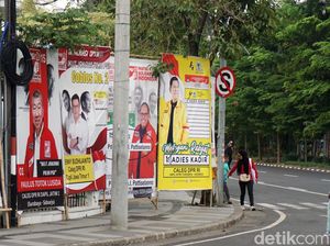 Semrawutnya Baliho-Baliho Caleg di Surabaya