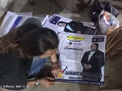 RT-Linmas di Bandar Lampung Bantah Bantu Pasang Banner Caleg