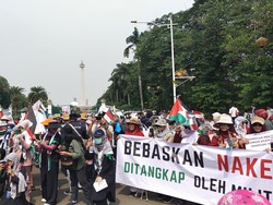 MER-C dkk Demo di Jakpus, Desak Israel Bebaskan Nakes yang Ditangkap