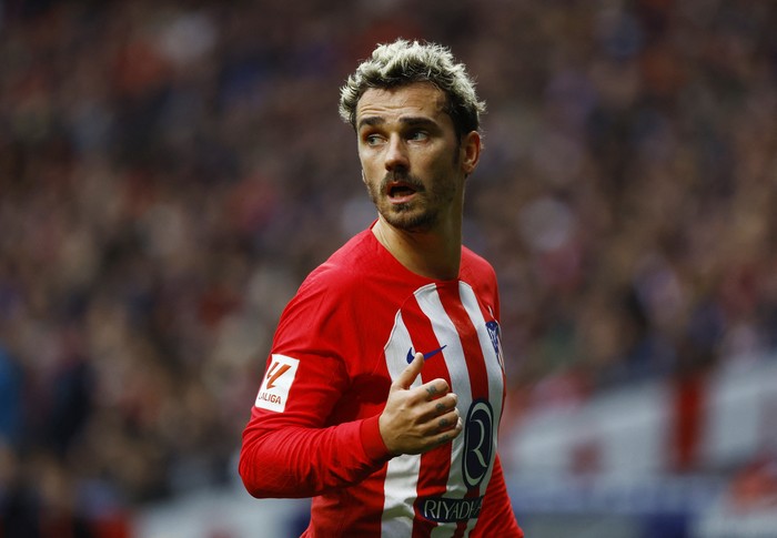 Soccer Football - LaLiga - Atletico Madrid v Almeria - Metropolitano, Madrid, Spain - December 10, 2023 Atletico Madrids Antoine Griezmann during the match REUTERS/Susana Vera