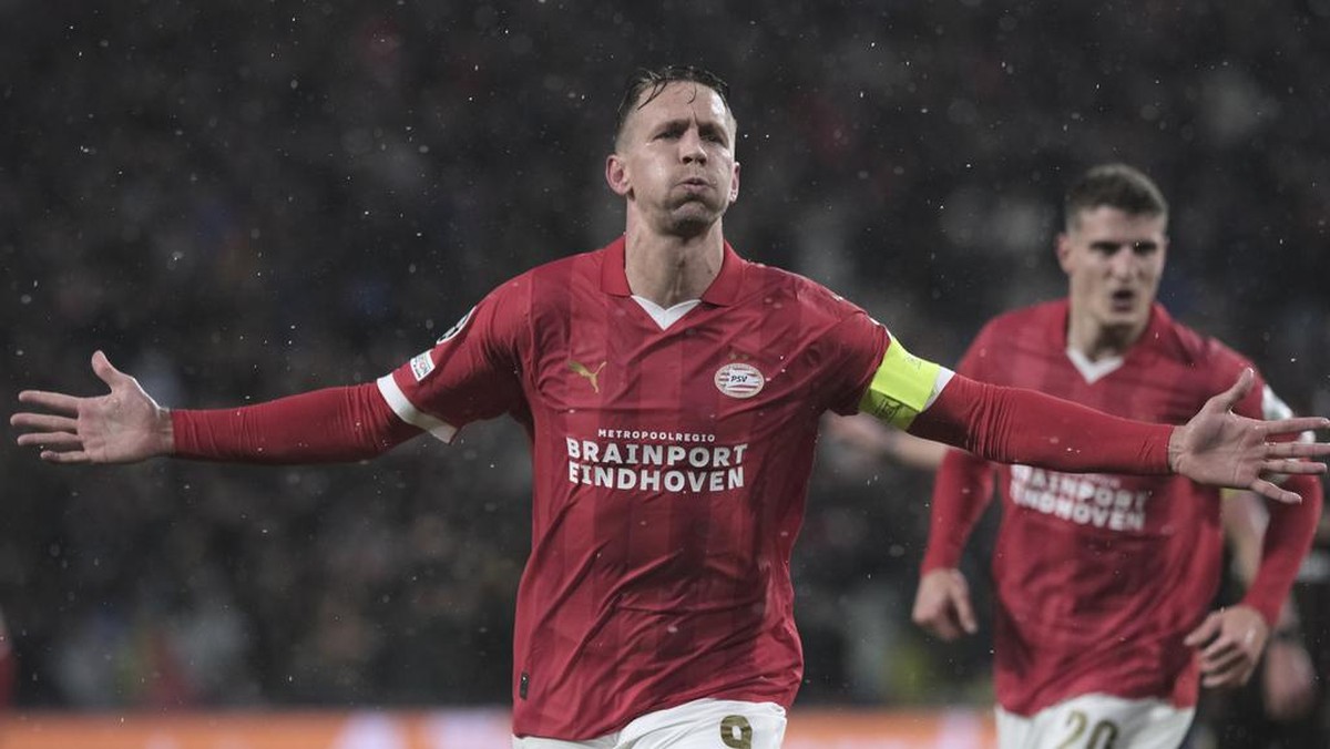 Luuk de Jong-nya PSV. Foto: AP/Patrick Post