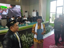 Mahfud Terima Dukungan Barisan Lauhul Mahfud Santri-Ulama Ponpes di Ciamis
