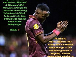 Tarik-ulur Kondisi Victor Mansaray yang Terlanjur Pamit dari PSM Makassar Tarik-ulur Kondisi Victor Mansaray yang Terlanjur Pamit dari PSM Makassar