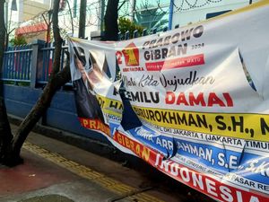 Gerinda Jaktim Temukan Spanduk Prabowo-Gibran Dirusak, Akan Lapor Bawaslu