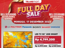 Transmart Full Day Sale! Beli Smart TV 50 Inch Hemat Rp 2 Jutaan
