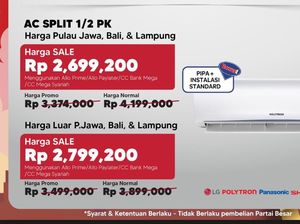Kapan Lagi Beli AC Hemat Hampir Rp 1,5 Juta, Cuma di Transmart Full Day Sale!