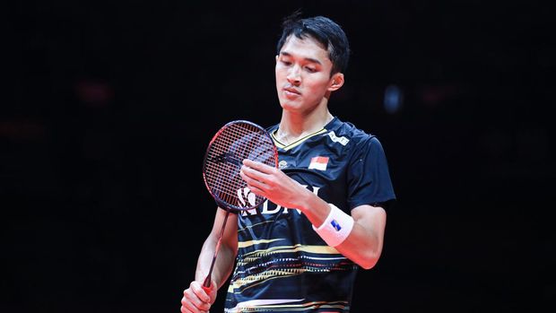 Jonatan Christie saat tampil di semifinal BWF World Tour Finals 2023. (Arsip PBSI