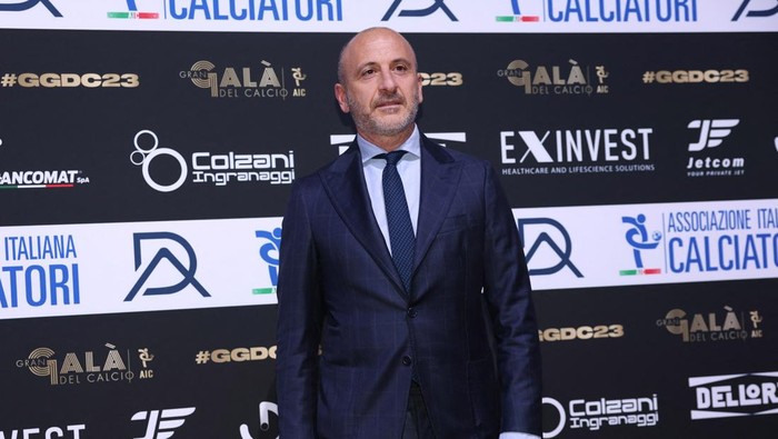 Soccer Football - The Italian Footballers Association Grand Gala of Football 2023 Awards, Superstudio Maxi, Milan, Italy, December 4, 2023 Inter Milan Sporting Director, Piero Ausilio poses for a photograph before The Italian Footballers Association Grand Gala of Football 2023 Awards REUTERS/Claudia Greco