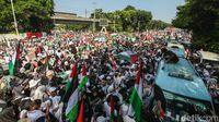 Potret Massa Bela Palestina Geruduk Kedubes AS