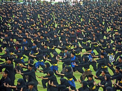 4.500 Pesilat Pecahkan Rekor MURI di Banten