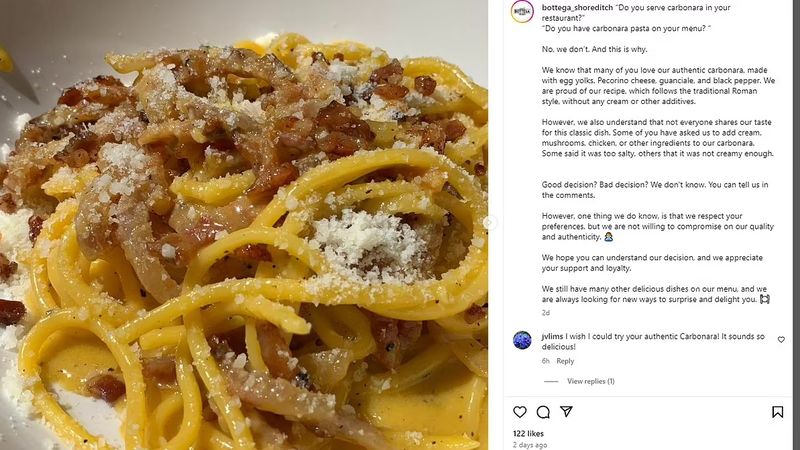Restoran Italia Ini Hapus Menu Pasta Carbonara Gegara Permintaan Pengunjung