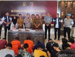 21 Remaja Tawuran Diciduk Polisi di Palembang, Satu Sajam Disita