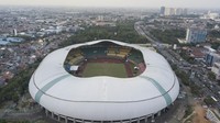 Foto udara Stadion Patriot Chandrabhaga di Bekasi, Jawa Barat, Selasa (19/12/2023).