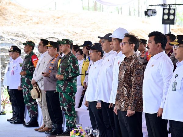 Potret Panglima TNI-Kapolri Dampingi Jokowi Groundbreaking RSUP di IKN