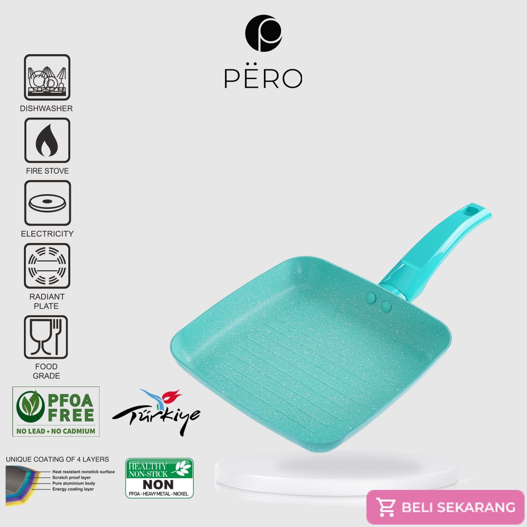Pero Grill Pan 20 cm Wajan Anti Lengket