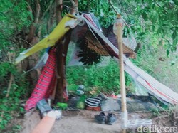 Pilu Ayah-Anak Penunggu Kebun Jati Ceper Klaten, Hidup Beratap Plastik Bekas