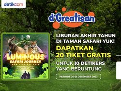 Kejutan Akhir Tahun! Ada 20 Tiket Taman Safari GRATIS buat Kamu