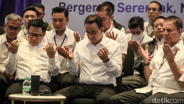 H-1 Debat, Anies-Cak Imin Hadiri Konsolidasi Timnas AMIN